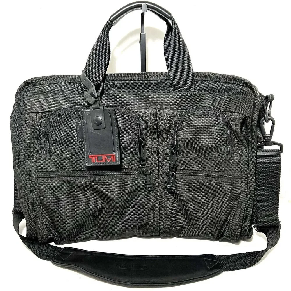 Tumi Alpha Nylon Expandable Organizer Laptop/Computer Briefcase Bag